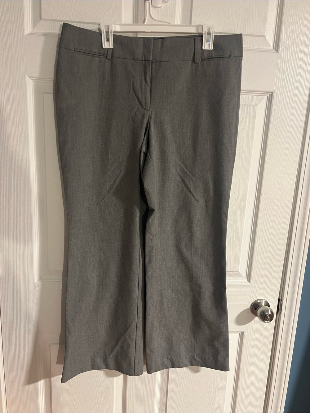 LOFT Gray Wide-Leg Dress Pants